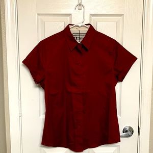 Androgynous Fox Oxford button down shortsleeved